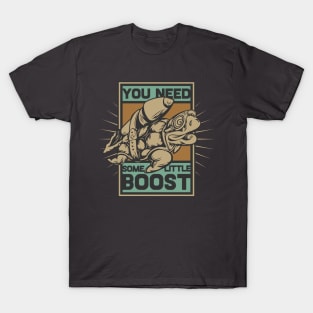 Crazy japanese retro  turtle rocket you need some boost T-Shirt